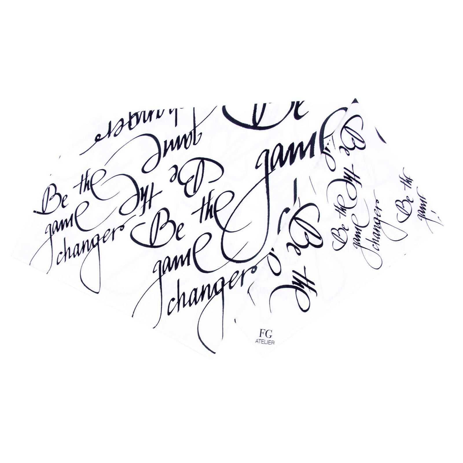 Black and White Calligraphy Print Scarf Be The Game Changer