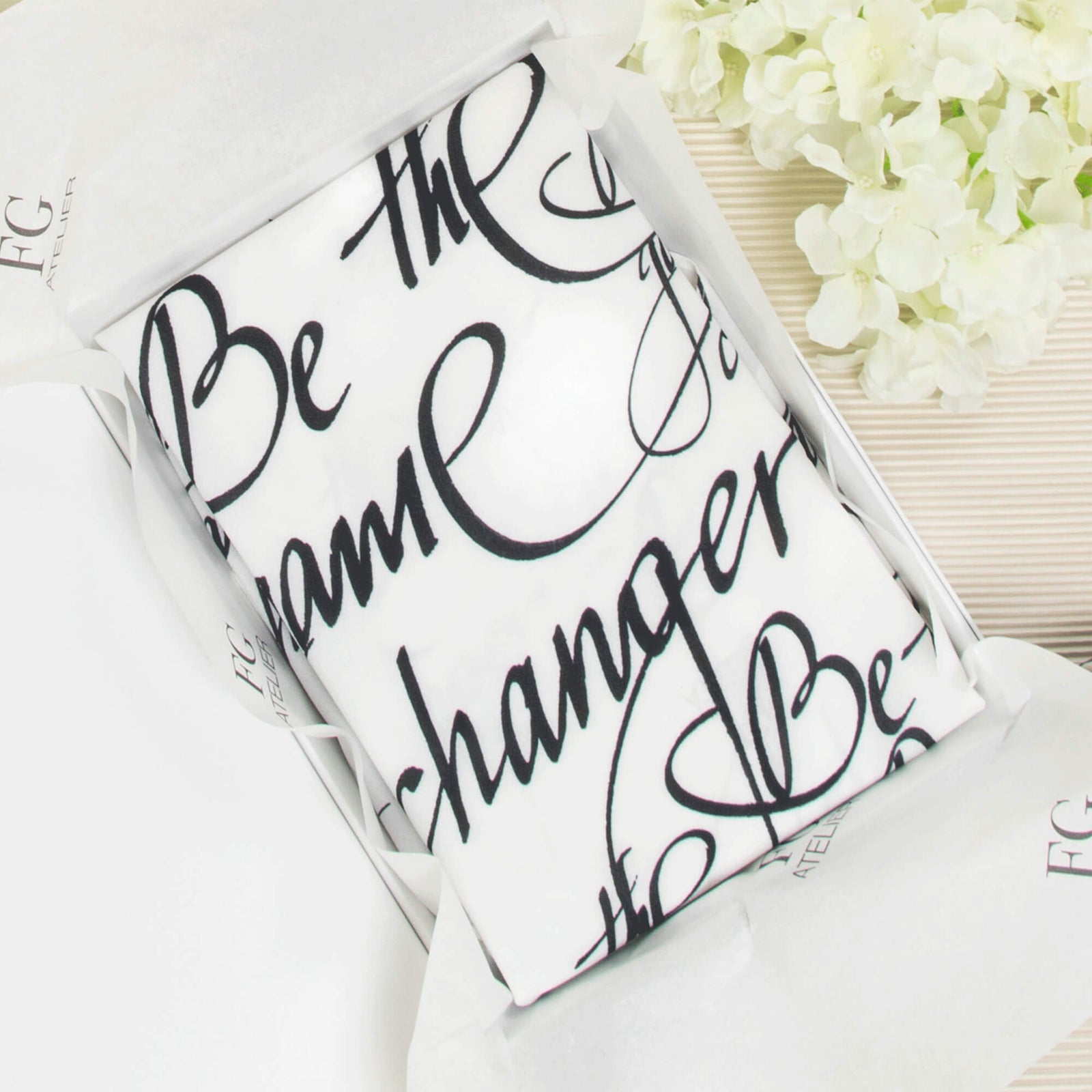 Black and White Calligraphy Print Scarf Be The Game Changer