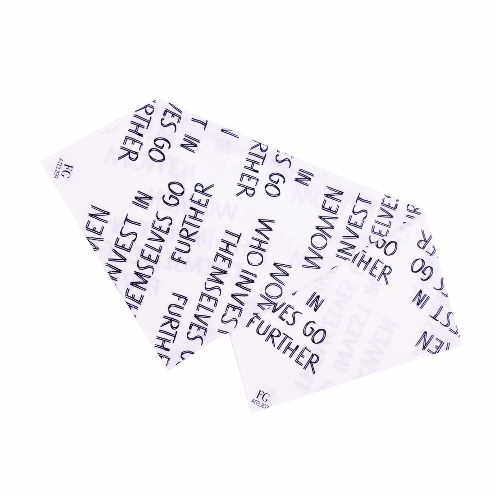 Black and White Calligraphy Print Scarf Women Who Invest