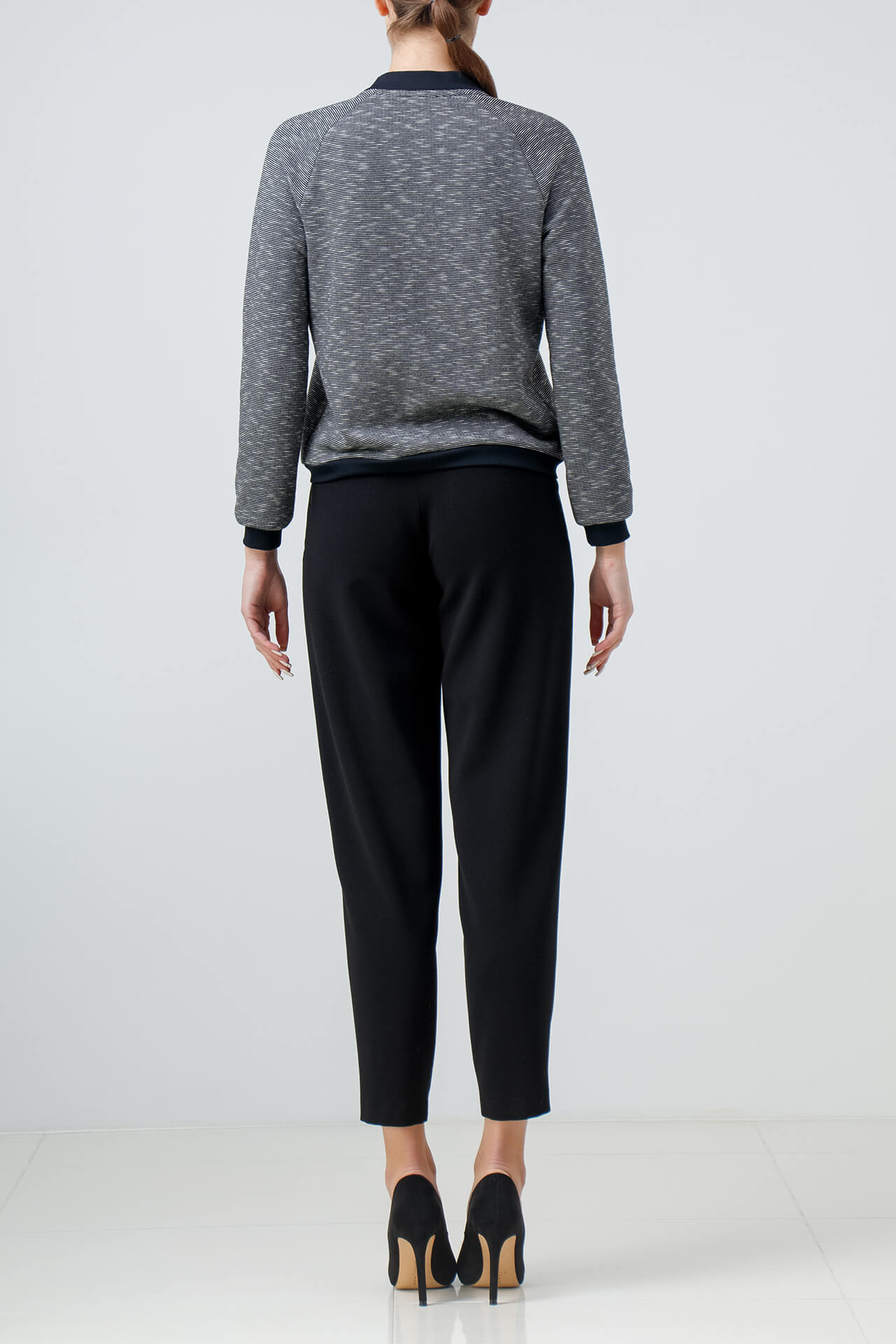 Crepe straight-leg pants