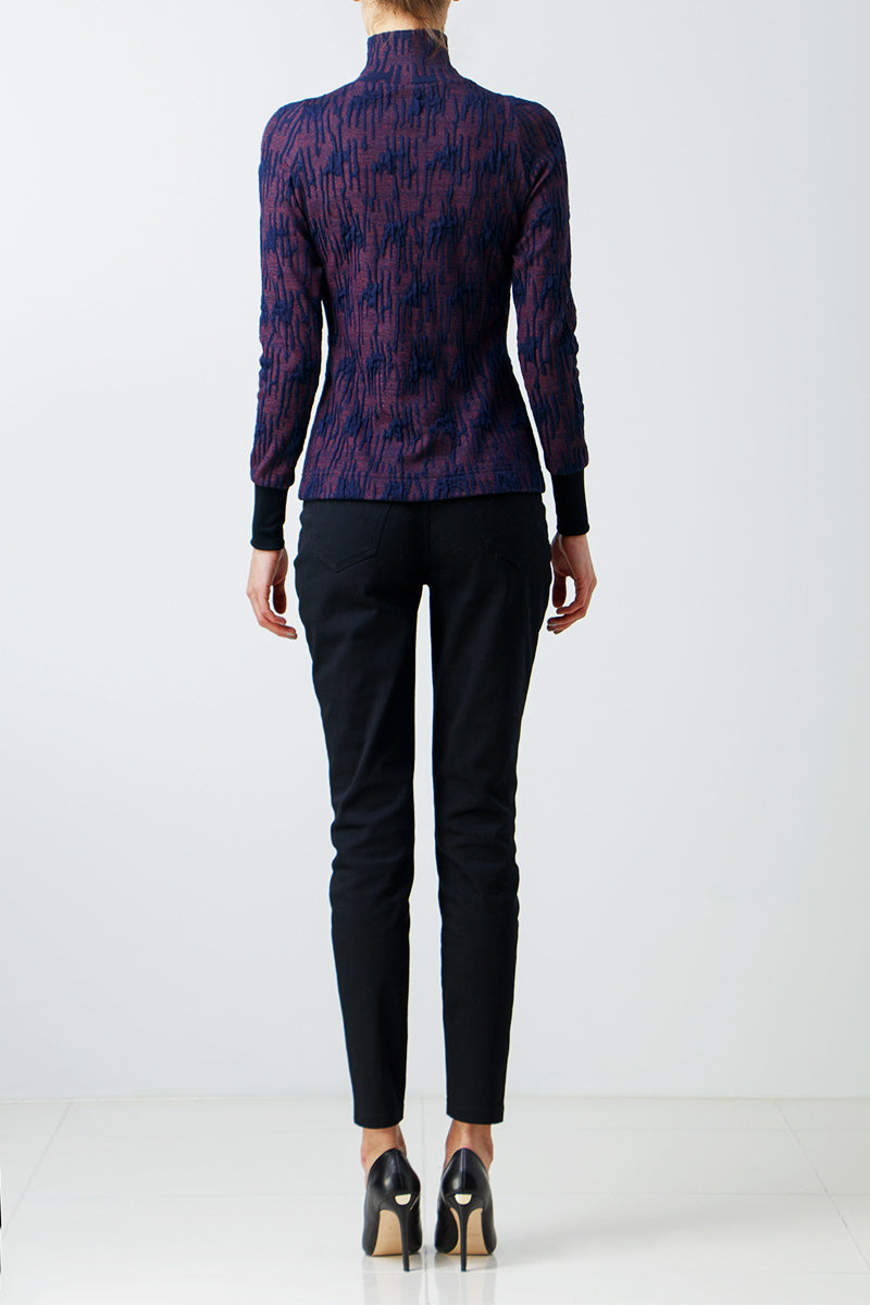 Patterned turtleneck