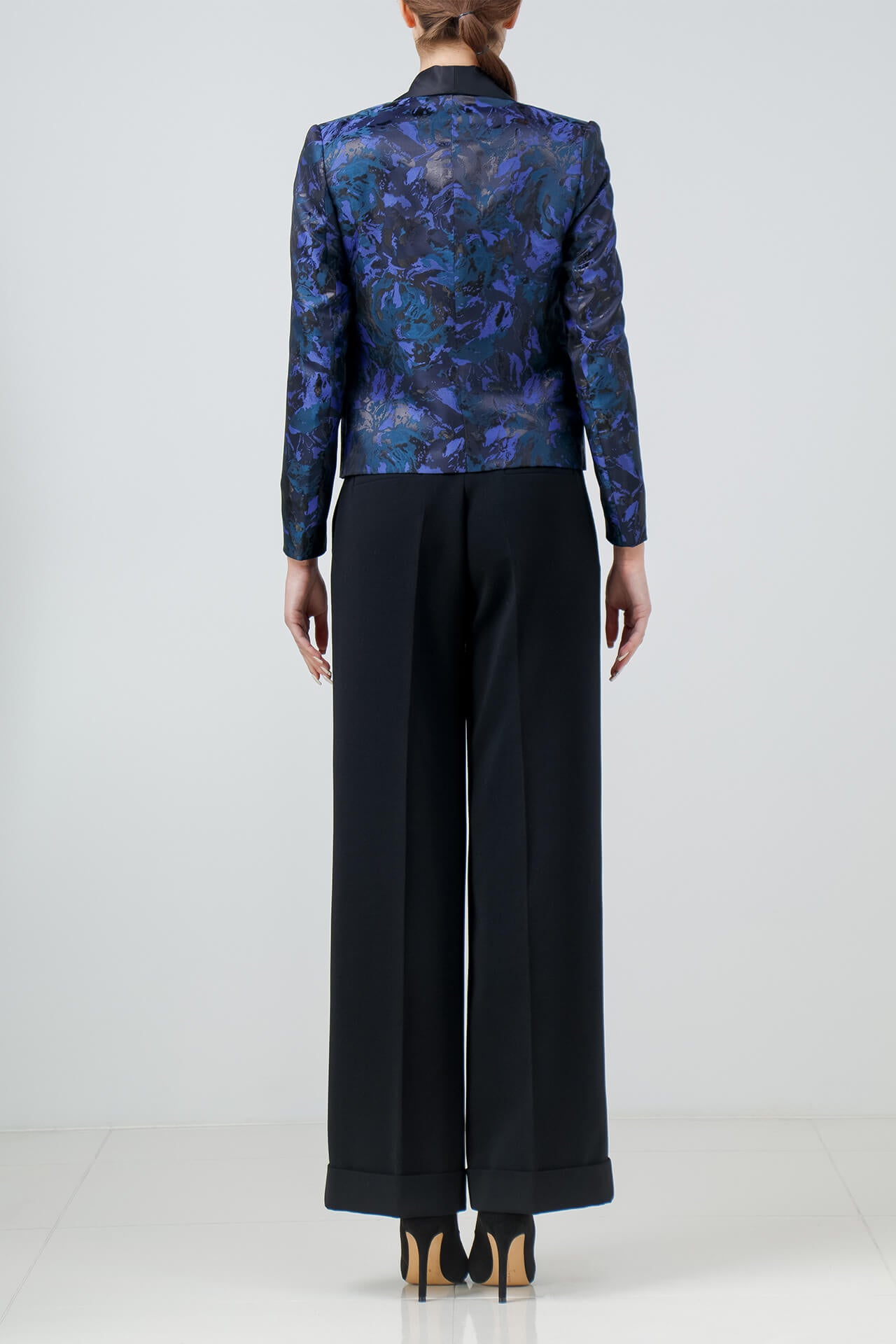 Satin-trimmed evening jacket