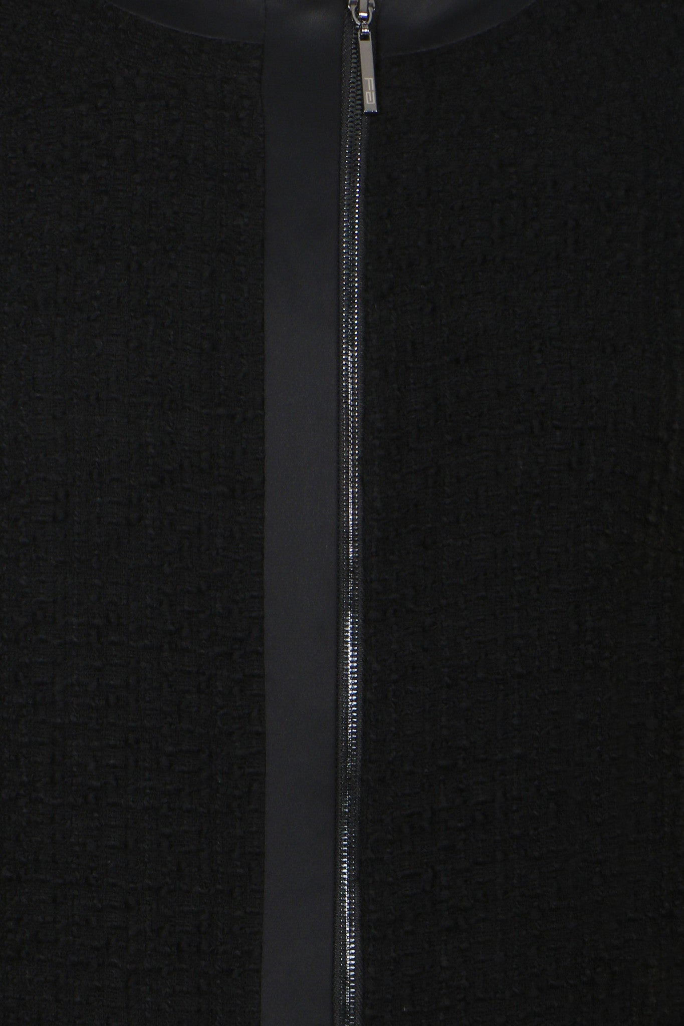 Satin trimmed bouclé tweed jacket