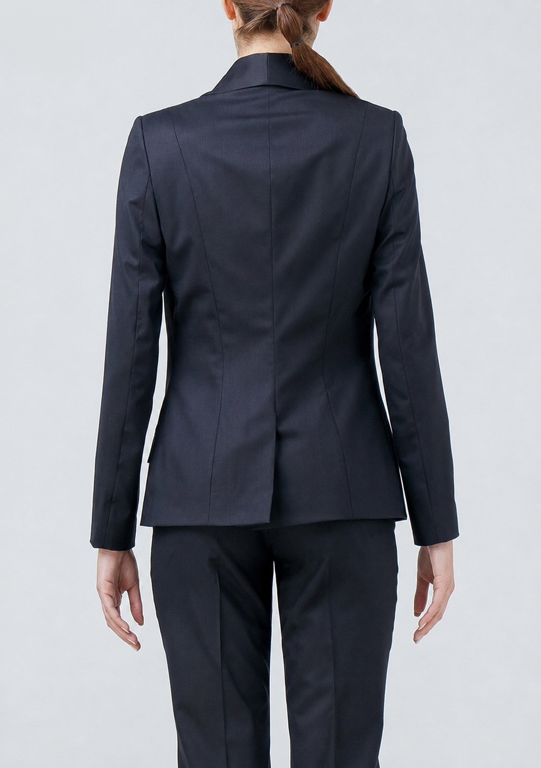 Satin-trimmed stretch-wool tuxedo blazer