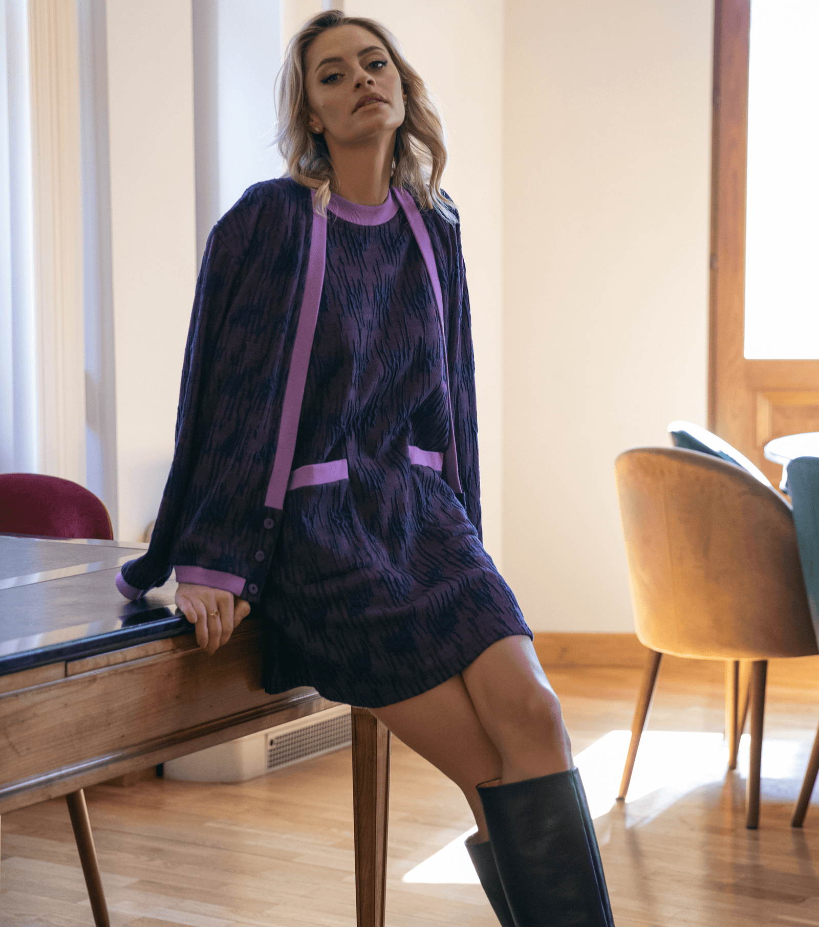 Edith viscose jersey blazer