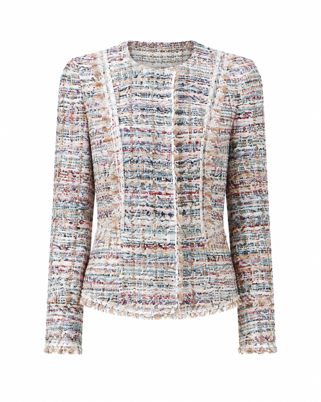 Fringed tweed jacket