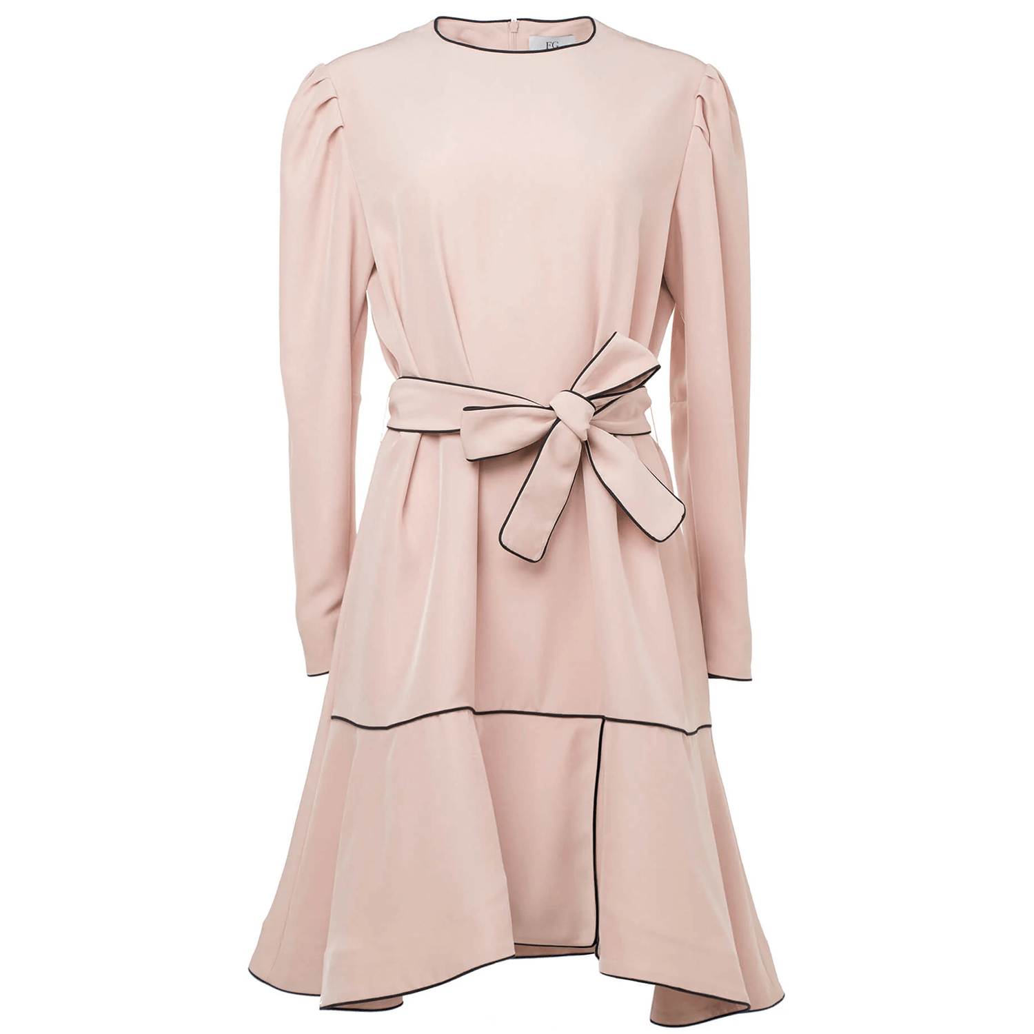 Light pink crepe loose silhouette dress