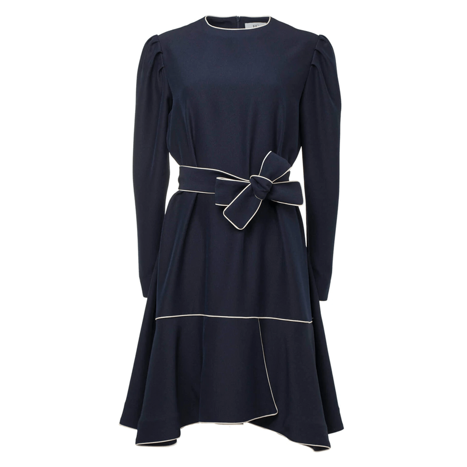 Royal blue crepe loose silhouette dress