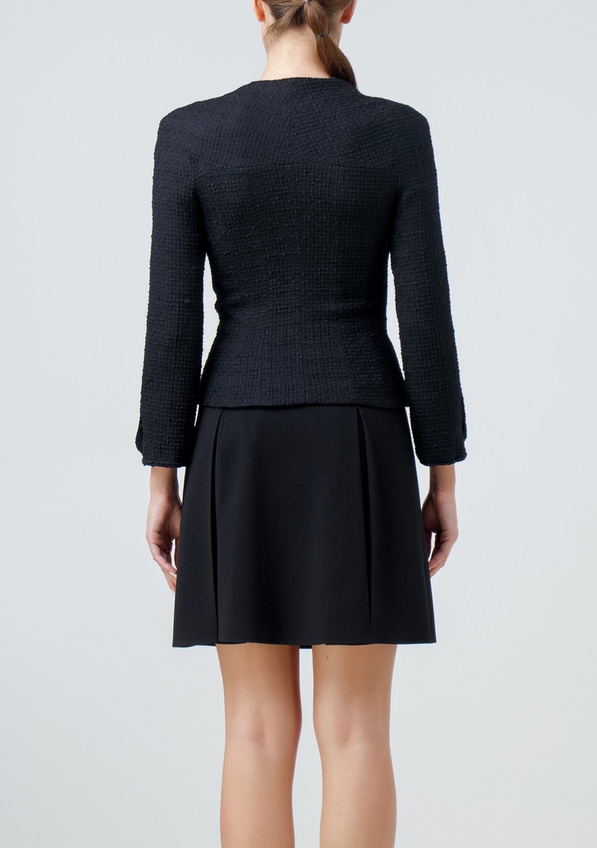 Black crepe skirt