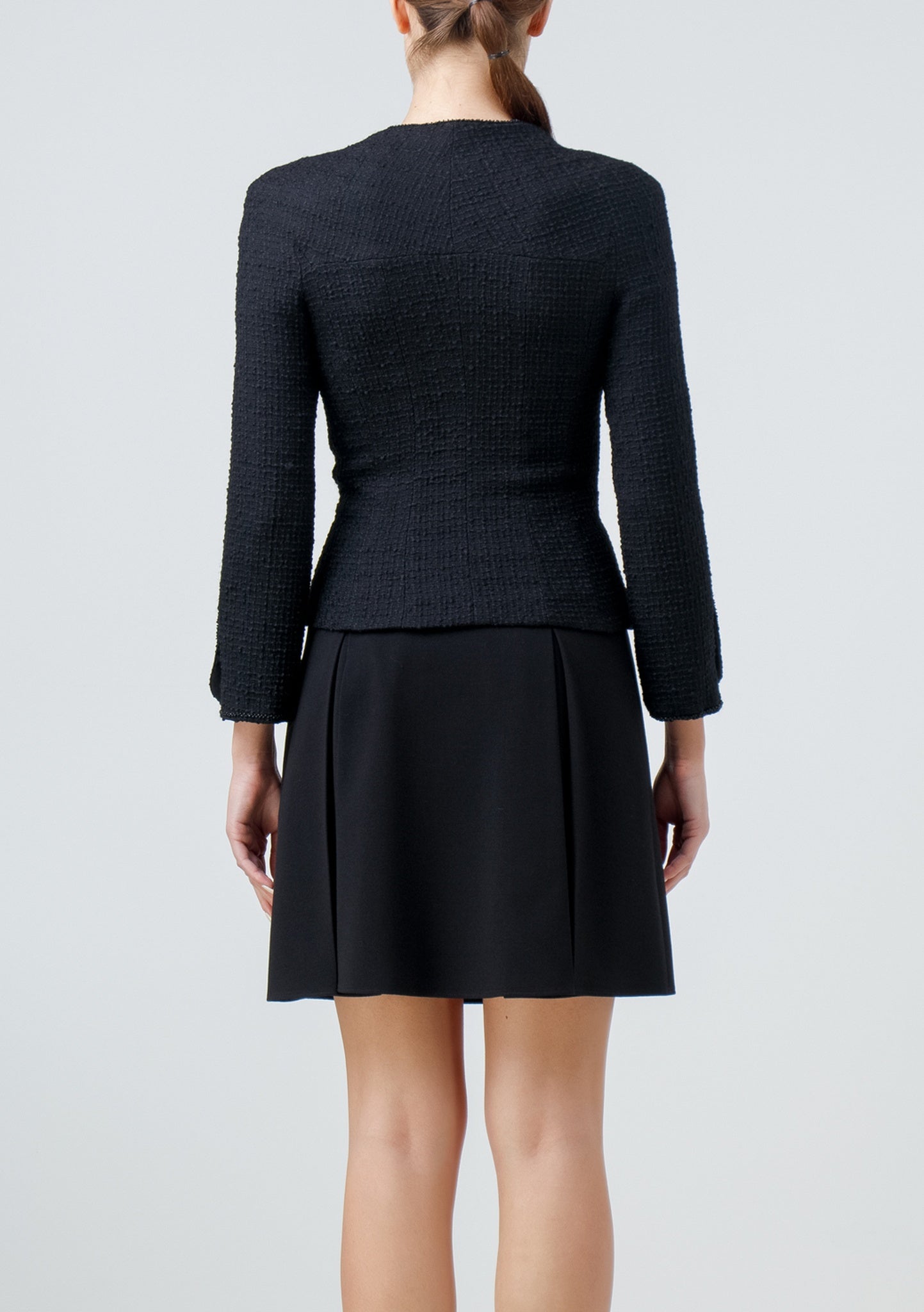 Black crepe skirt