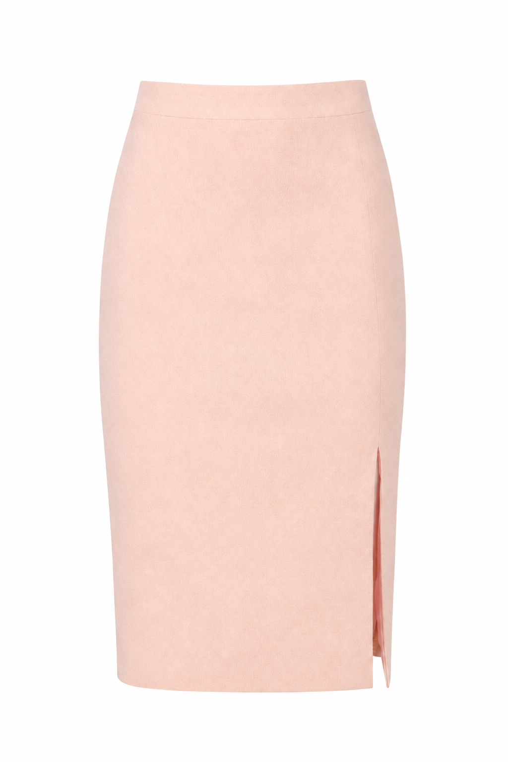 Stretch light pink pencil skirt