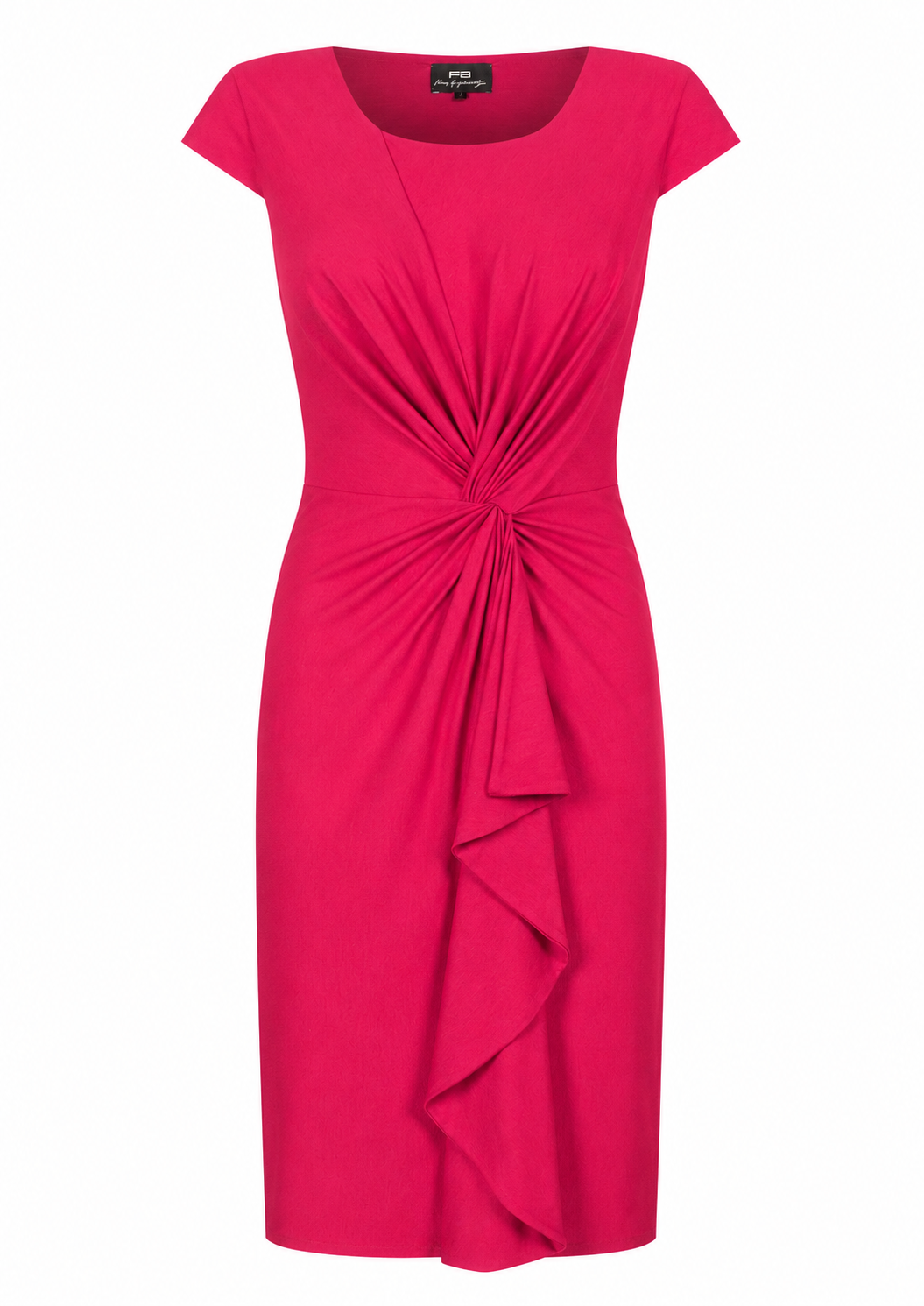 Gathered &amp; twisted viscose jersey dress