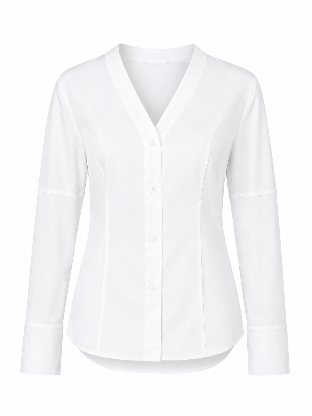 White shirt made from Italian Tessitura Monti stretch cotton