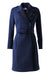 Belted blue wool coat
