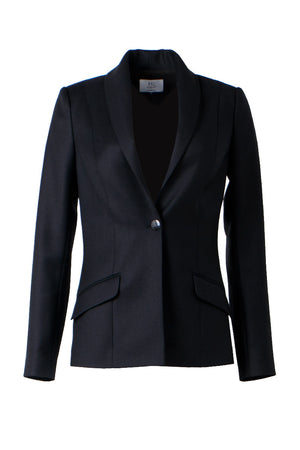 Black lightweight wool Sophia's jacket