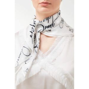 Black and White Calligraphy Print Scarf Be The Game Changer