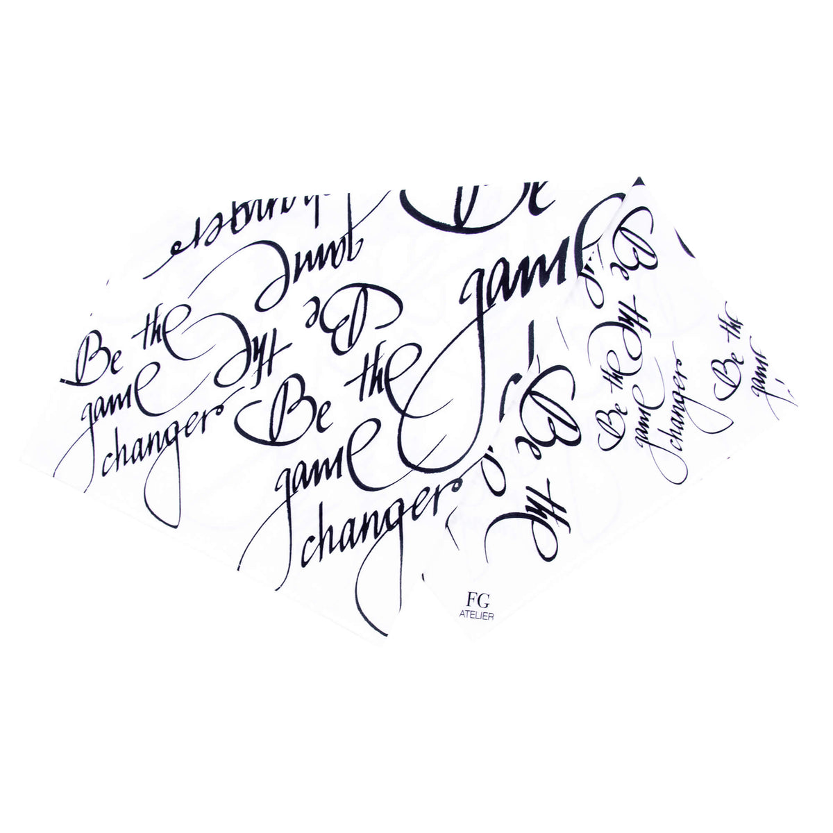 Black and White Calligraphy Print Scarf Be The Game Changer