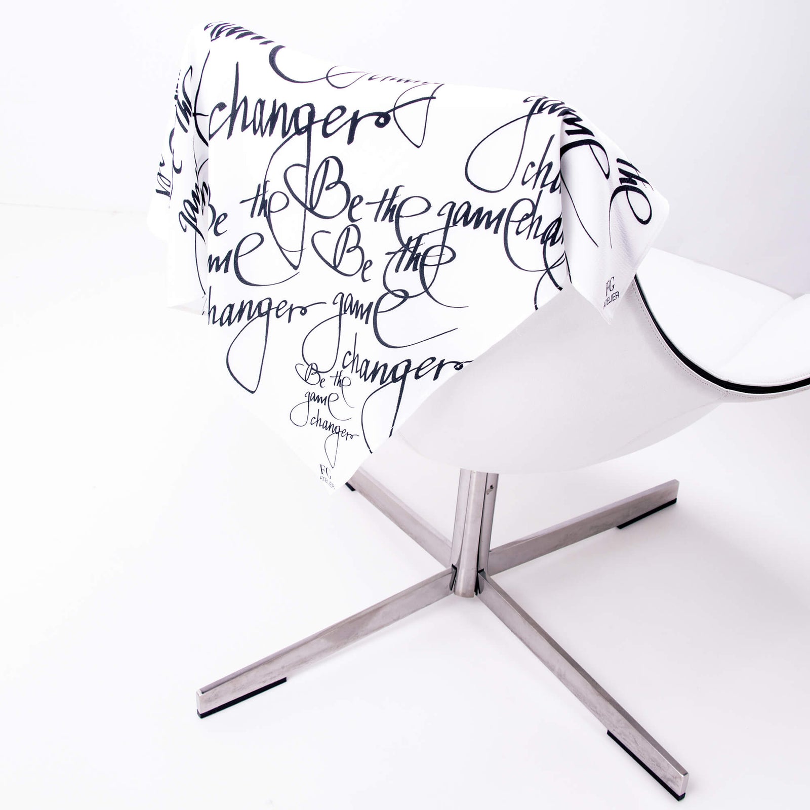 Black and White Calligraphy Print Scarf Be The Game Changer