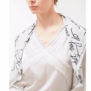 Black and White Calligraphy Print Scarf  Do what they think you can t do