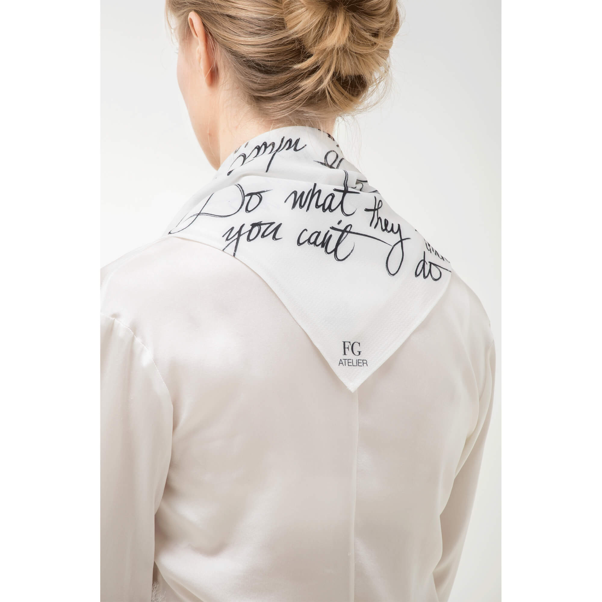 Black and White Calligraphy Print Scarf  Do what they think you can t do
