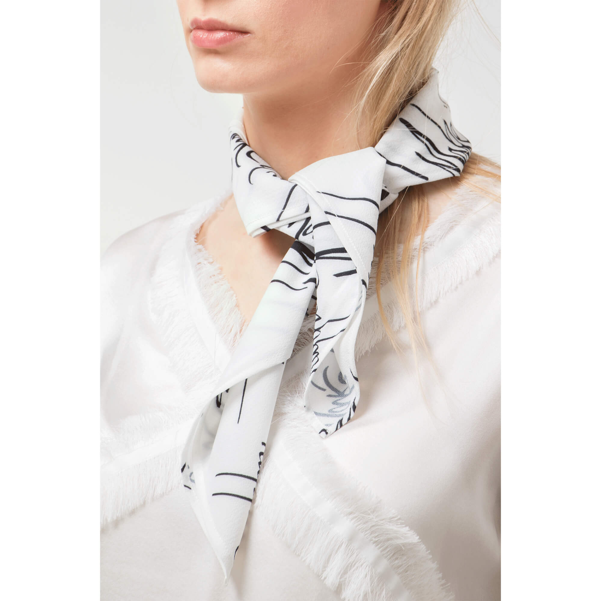 Black and White Calligraphy Print Scarf Make It Happen