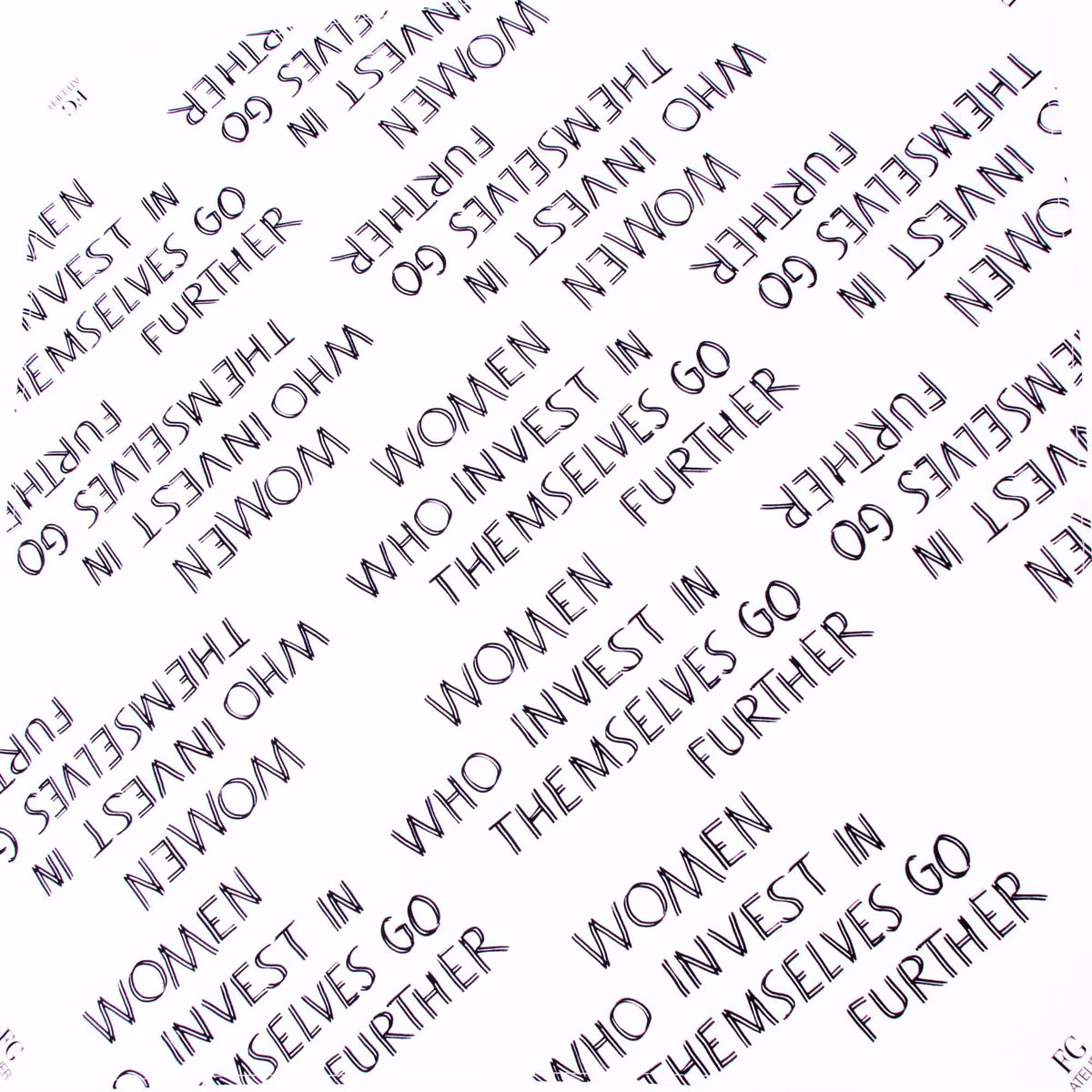 Black and White Calligraphy Print Scarf Women Who Invest