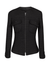 Black bouclé-tweed wool jacket