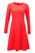Bright red crepe dress