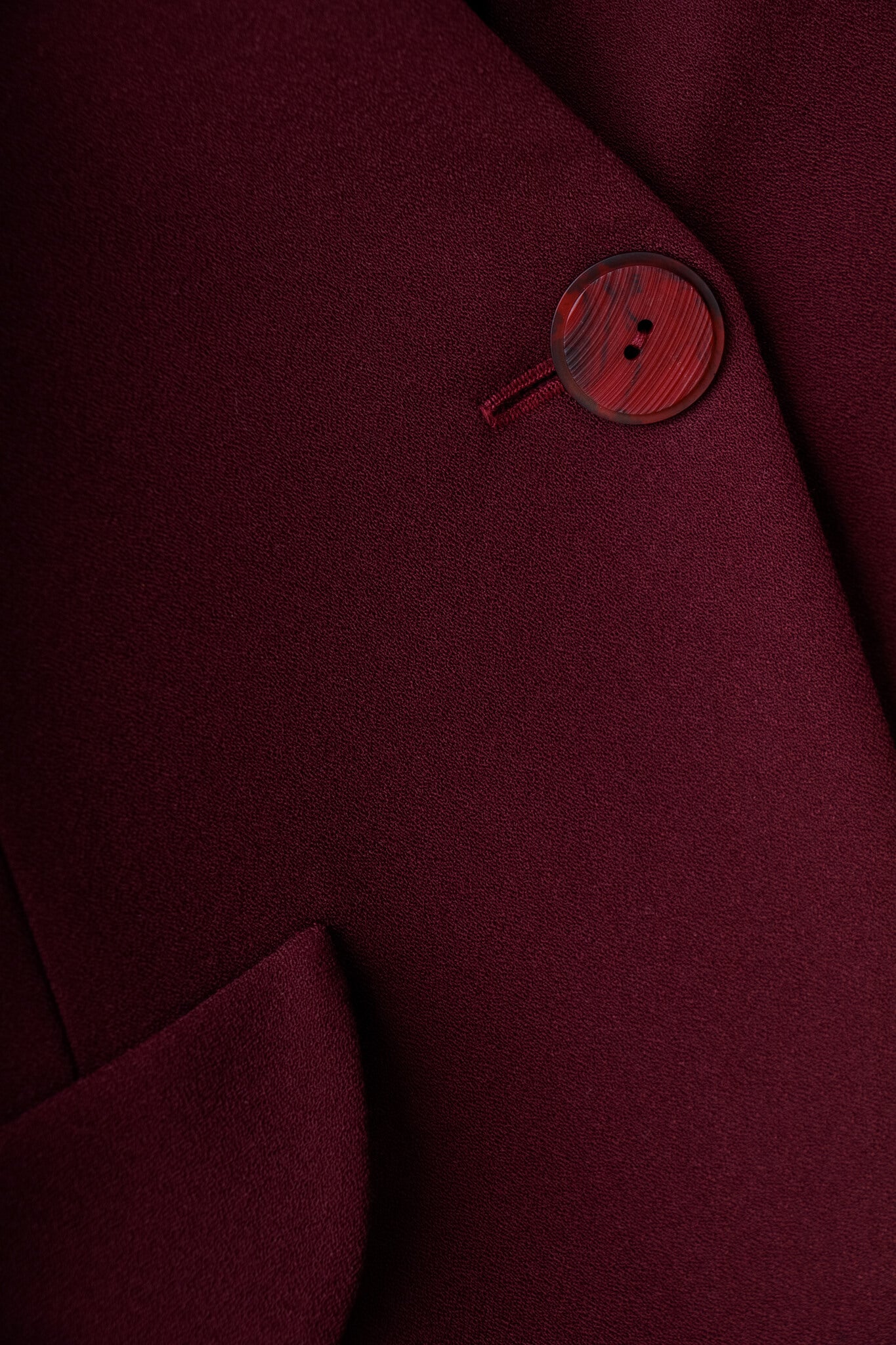 Burgundy Viscose Crepe Jacket