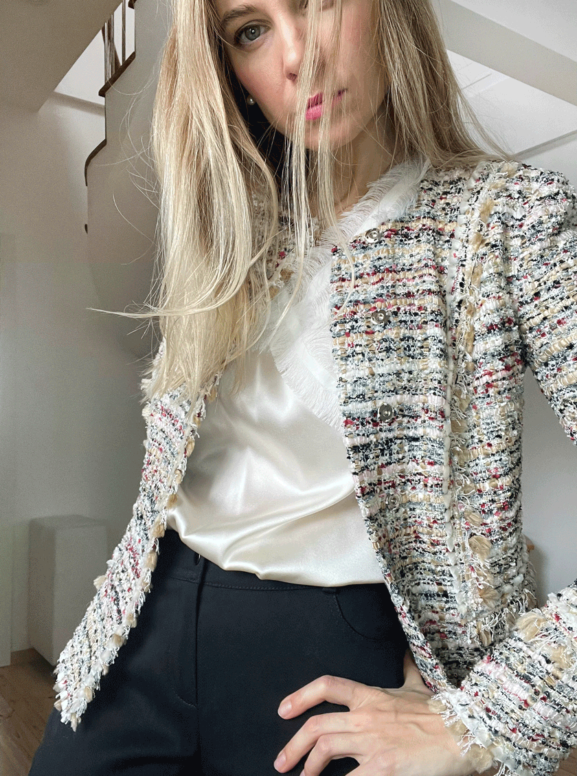 Fringed tweed jacket | FG atelier Fringed tweed jacket | FG atelier
