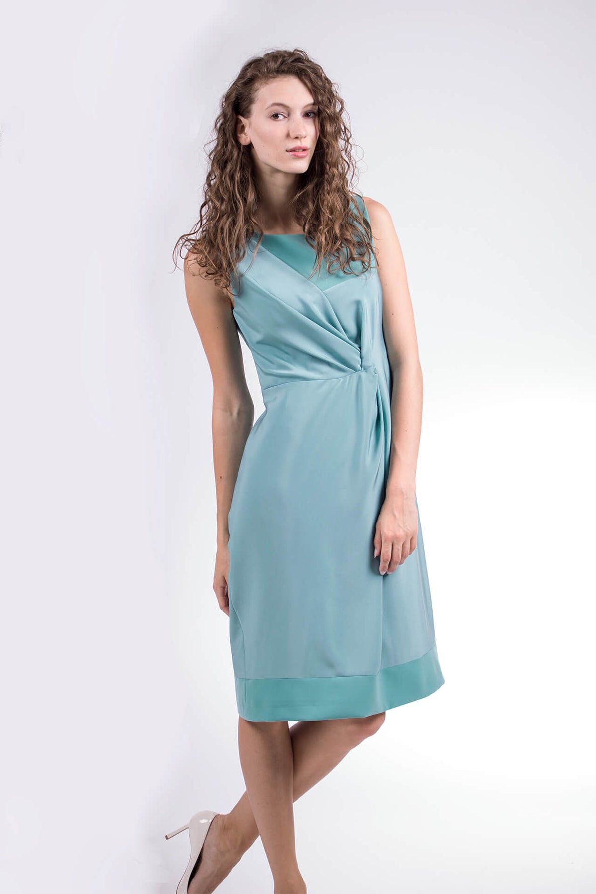 Light blue electric cocktail dress