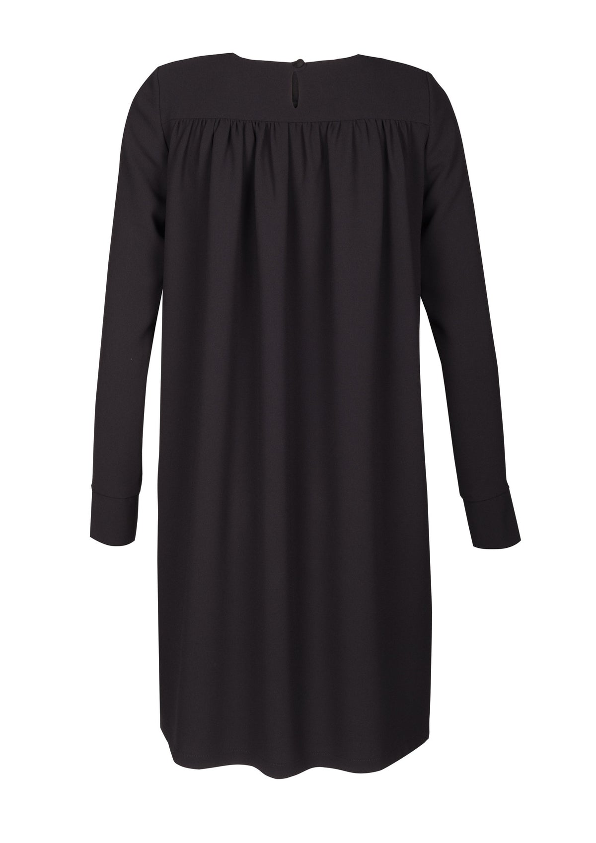 Long Sleeve Crepe Shift Dress