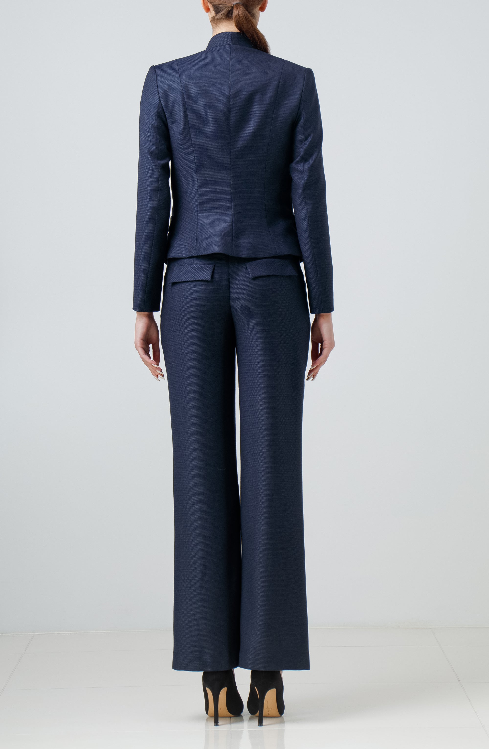 Navy blue wool pants