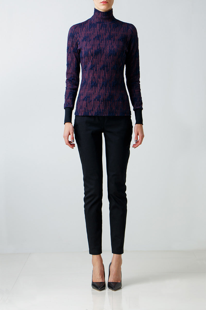 Patterned turtleneck 