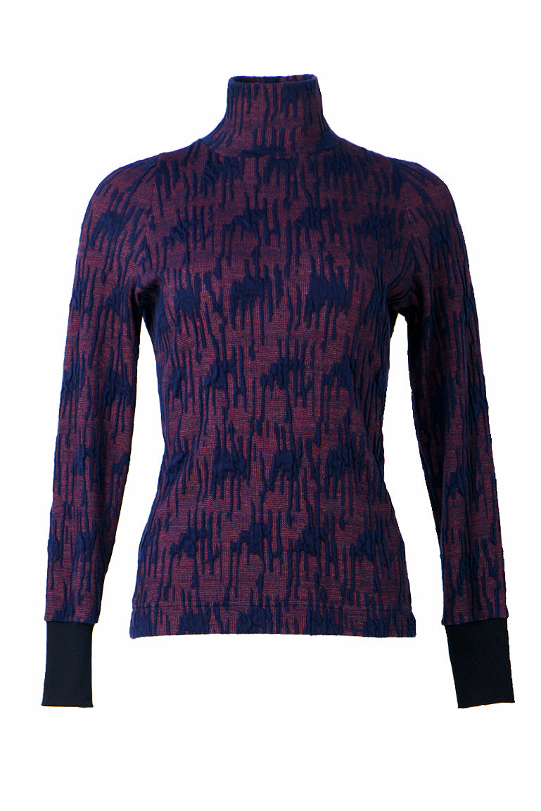 Patterned turtleneck