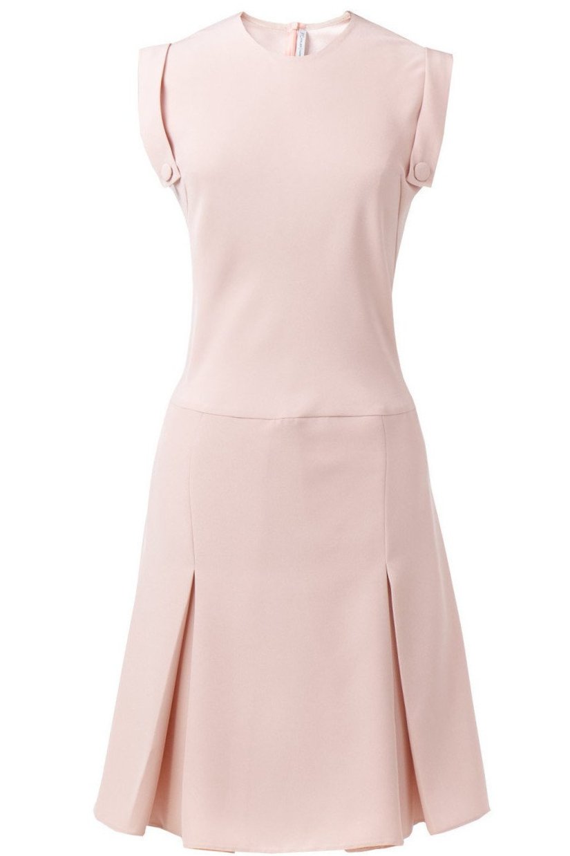 Pink nude crepe dress