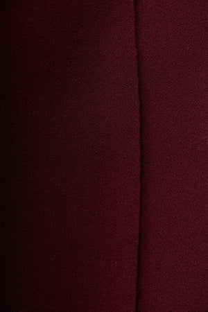 Burgundy Viscose Crepe Pants