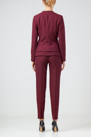 Purple crepe suit