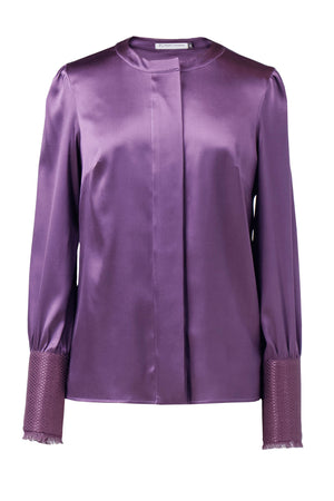 Stretch-silk purple shirts