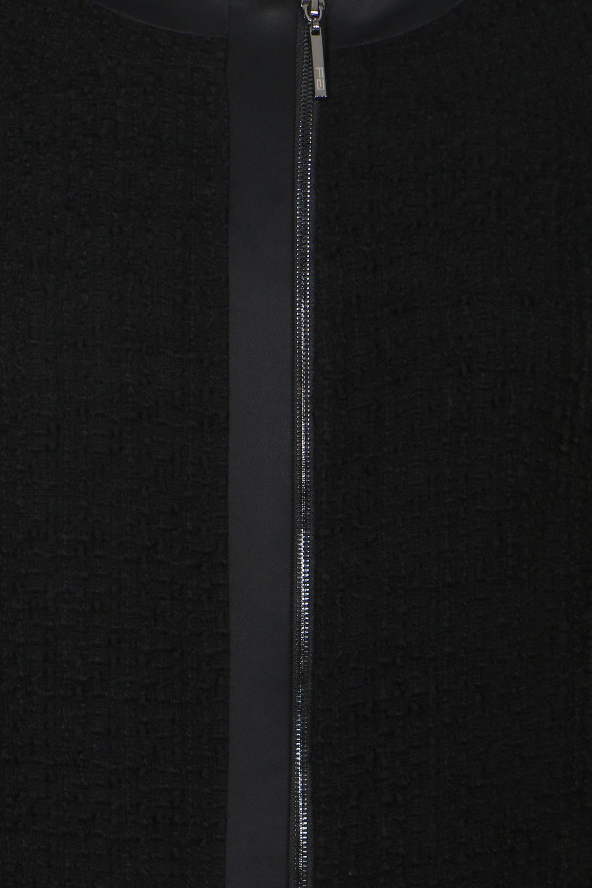 Satin trimmed bouclé tweed jacket