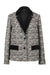 Silk velvet-trimmed viscose-blend jacket