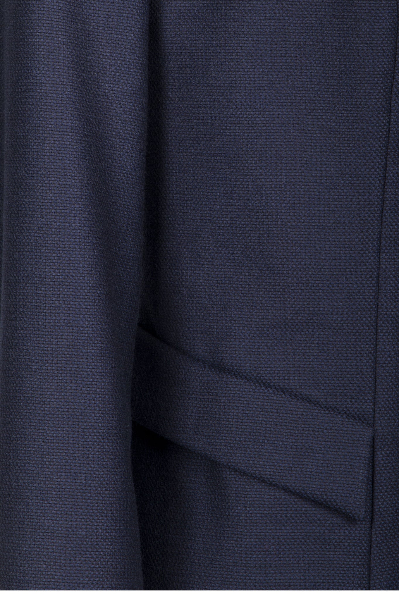 Single-snap navy blue wool jacket