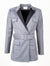 Stretch wool grey military style blazer