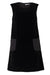 Black velvet sleeveless loose dress