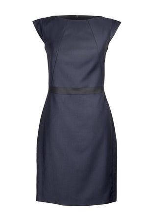 Dark blue wool dress