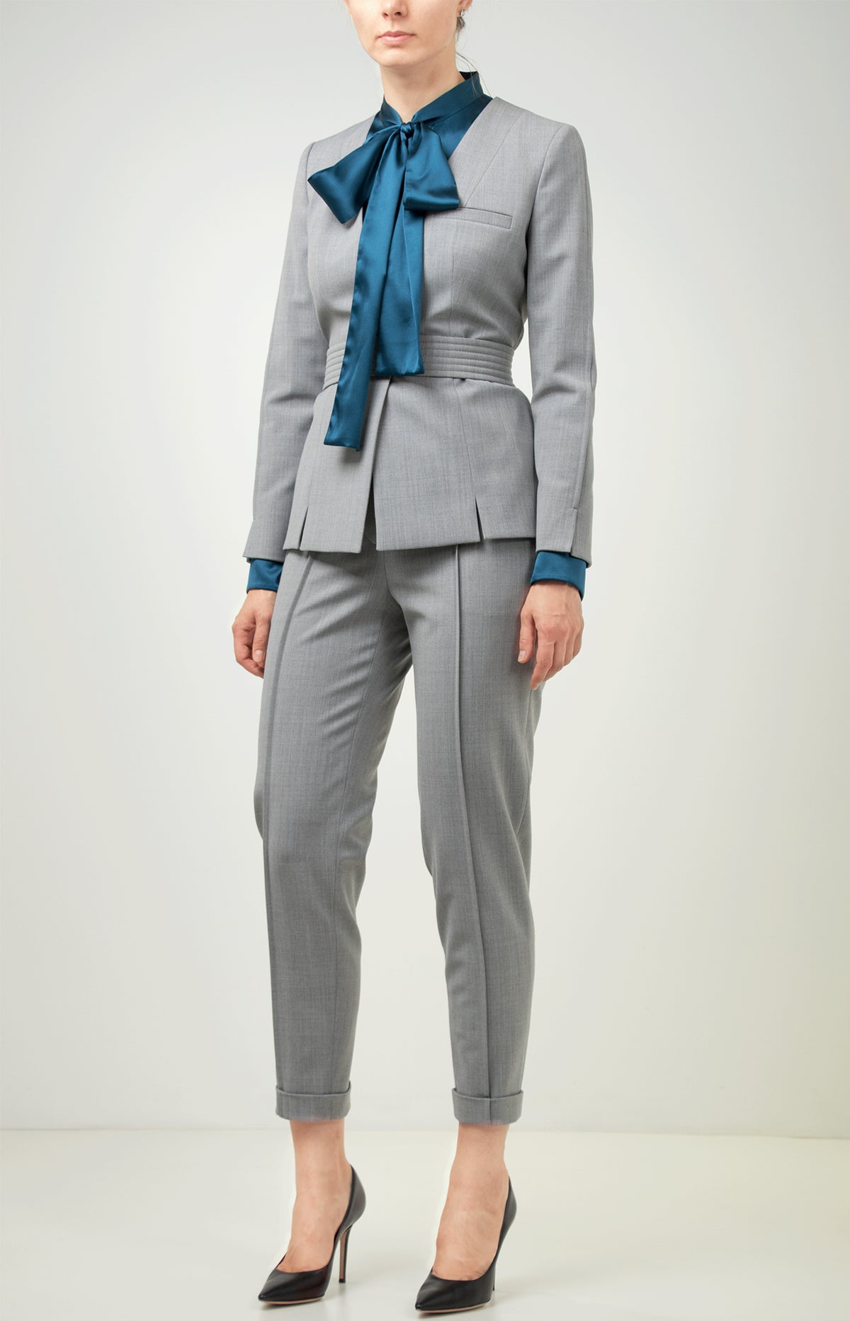 Grey Stretch Wool Suit