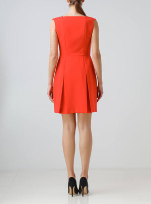Red coral dress