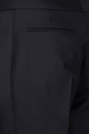 Satin-trimmed stretch-wool tuxedo
